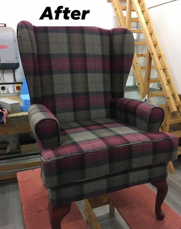 Parker Knoll Chair Recovered In Abraham Moon Fabric