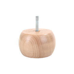 Wooden Bun Foot 87mm diameter x 54mm Natural