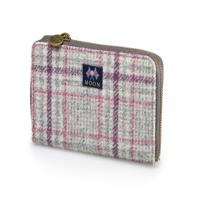 Grey/Multi Check Purse Bronte By Moon @ Advanced Upholstery