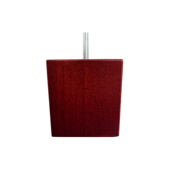 Square Wooden Foot 95mm x 95mm x 90mm- Mahogany Finish Square Foot