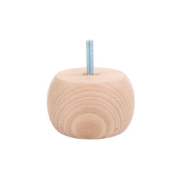 Wooden Bun Foot 87mm diameter x 54mm Raw Finish