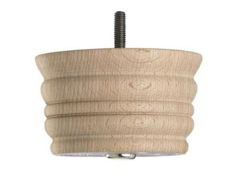 Wooden Sofa Foot 64mm x 115mm Raw Finish