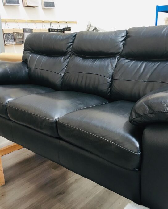 Leather Sofa Repadding With New Foam Cushions