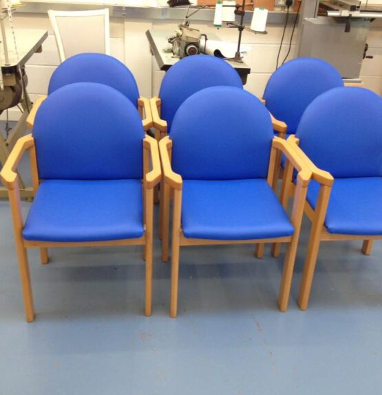 Chairs that were recovered for East Linton Day centre Chairs that were recovered for East Linton Day centre